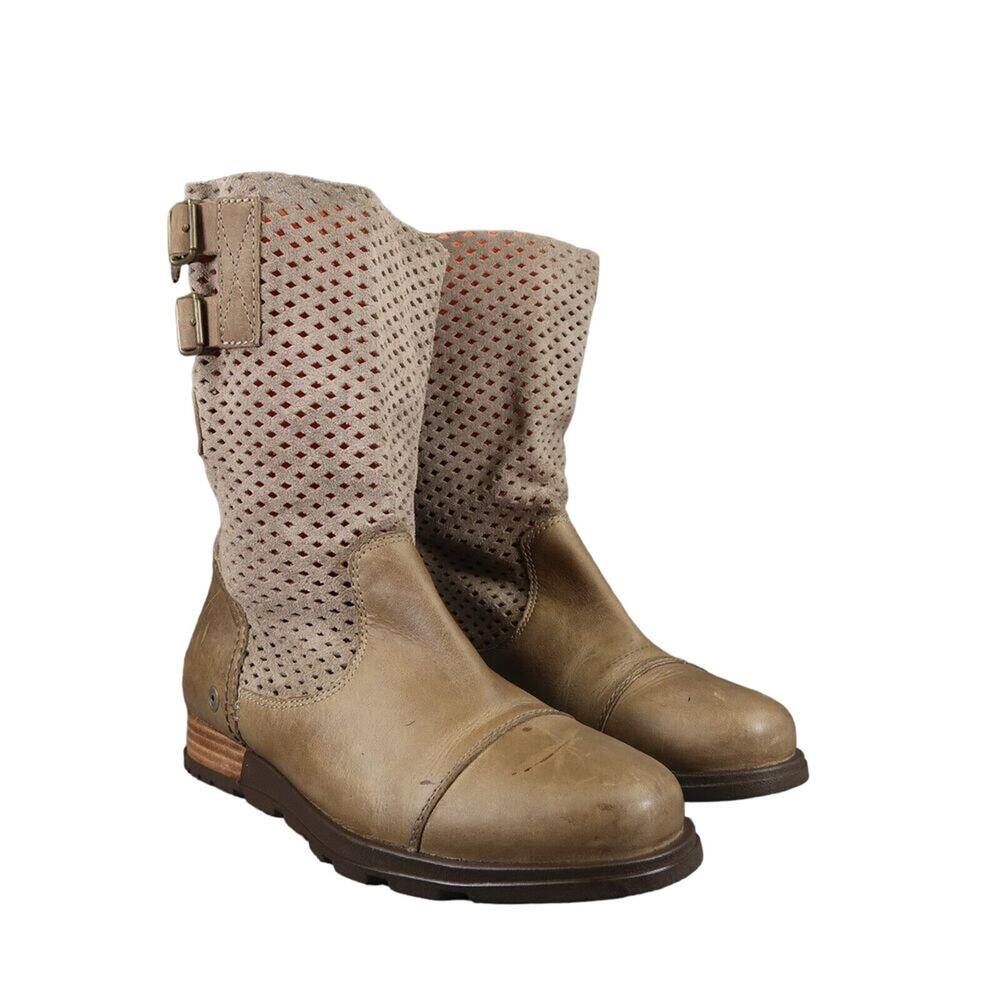 Sorel Shoes Womens 8 Boot Moto Fashion Leather Major Pull On Slouch Buckle Strap